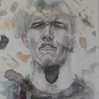 (15 x 20 cm.) mixed media