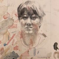 (15 x 20 cm.) mixed media