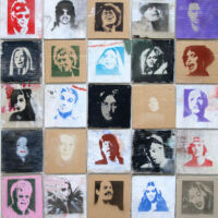 (75 x 75 cm.) 25 portraits
spray can