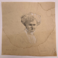 charcoal (17 x 17 cm.)